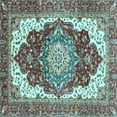 thumbnail image 1 of Ahgly Company Indoor Square Persian Light Blue Traditional Area Rugs, 3' Square, 1 of 4