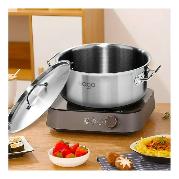 Stock Pot 14L Top Grade Thick Stainless Steel Stockpot 18/10 Silver