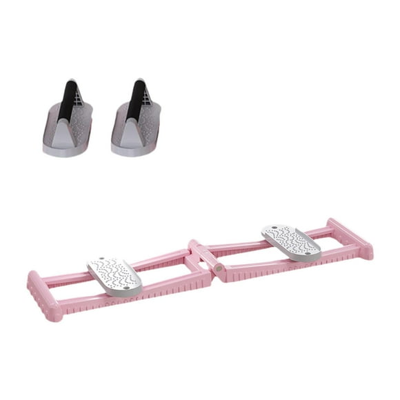 Equipo de ejercicio de piernas con soportes para flexiones, máquina de entrenamiento de piernas plegadas, silencioso, para uso doméstico, ejercitador Rosa