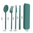 thumbnail image 3 of Wheat Straw Cutlery Set, 3-piece Knife Fork Spoon with Travel Case, Eco-friendly & Dishwasher Safe for Easy Cleaning, Ideal for Camping, Picnics, Educational Lunches and Family Dinners, 3 of 6