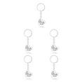 thumbnail image 3 of mmirethe Creative Teacher Keychain Heart-shape Key Chain Stainless Steel Chic Design Charms Pendants for Practical Gifts D1270-2 5Set, 3 of 6