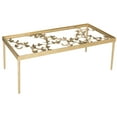 thumbnail image 3 of SAFAVIEH Rosalia 18 in. H Butterfly Coffee Table, Gold/Clear, 3 of 6