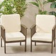 thumbnail image 2 of GDF Studio Eydan Outdoor Water Resistant Fabric Club Chair Cushions, Set of 2, Cream, 2 of 8