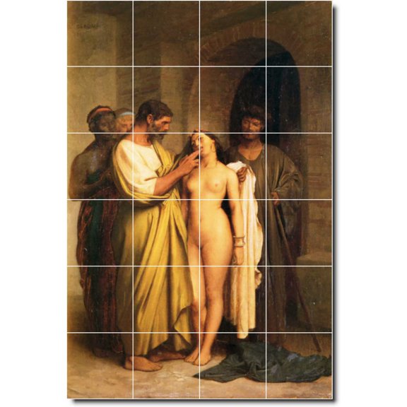 Ceramic Tile Mural-Jean Gerome Nudes Bathroom Tile Mural 13. 48" w x 72" h using (24) 12 x 12 ceramic tiles