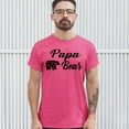 thumbnail image 3 of Tee Hunt Papa Bear T-Shirt for Dad Father's Day Protector of The Family Mens Shirt, Hot Pink, Large, 3 of 5