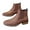 2-Brown, variant on Mens Cowboy Boots Square Toe Western Chelsea Ankle Booties Slip on Chukka Casual Dress Work Boot Shoes