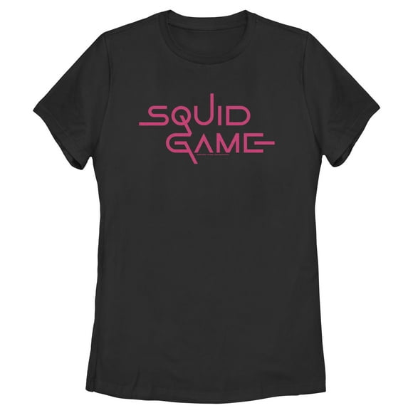 T-Shirt Squid Game Logo Rose pour Femme - Black (FR) - X Large