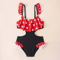 thumbnail image 2 of Little Girls' Swimsuit Ruffled Printed Cute Swimwear For Child 5-6T, 2 of 6