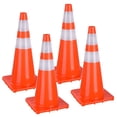 thumbnail image 1 of Yescom Cônes de Sécurité 28 Pouces Réfléchissants Sport Soccer Allée Parc de Stationnement Cône PVC Guide Routier Lot de 4, 1 of 9