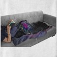 thumbnail image 6 of Cosmic Cat Soft Flannel Fleece Throw Blanket, Funny Grey Kitten with Retro Round Sunglasses on Galactic Background, Cozy Plush for Indoor and Outdoor Use, 50" x 70", Grey and Multicolor, by Ambesonne, 6 of 6
