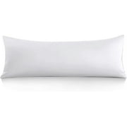 White Body Pillow Cover, 20"x 54" Body Pillow case 1 Piece Super Soft 600 Thread Count 100% Natural Cotton Envelope Closure