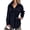 Navy, variant on Tie-Waist Utility Shirt Jacket Women Stylish Fall Casual Loose Structured Versatile Outerwear Navy M