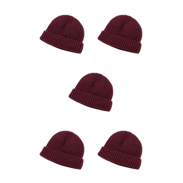 Minnieouse Gorros Otoño Invierno tejido Casual melón Beanie moda lana lindo sombrero a prueba de viento frío gorro accesorios regalos esquí rojo Type2 NO2 Minnieouse CBP268209