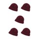 thumbnail image 1 of Gorro de invierno Qarigey tejido Casual melón a prueba de viento frío rojo, 1 of 4