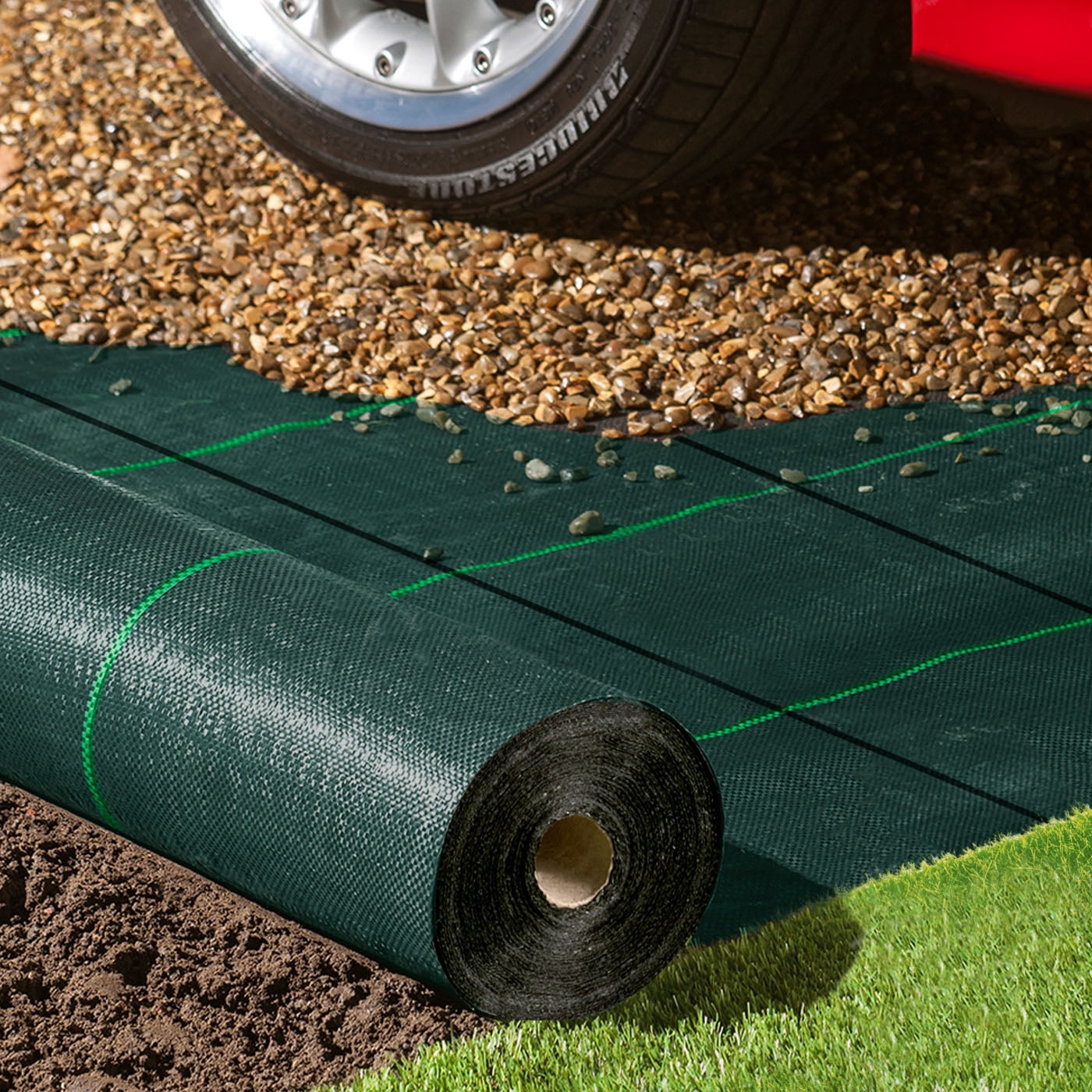 Weed Barrier Landscape Fabric Heavy Duty，Garden Fabric Weed Barrier，Black Mulch for Landscaping, Weed Blocker Fabric Garden Bed Cover Garden Supplies 4x60ft