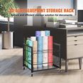 thumbnail image 7 of Blueprint Rack, 20 Slot Mobile Storage Cart - Metal Blueprint Holder for Architectural Plans, Maps, Posters - Office, School, Construction, 7 of 7