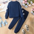 thumbnail image 6 of hengsof Girls Trendy Two Piece Athletic Wear Long Sleeve Crewneck Sweater and Tapered Jogger Pants with Bow Accent for Ages 5 to 14 Years, 6 of 7