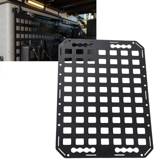 Mount Truck Bed Molle Panel 533x390x2mm Multifunctional High Hardness Aluminum L Rail Mount Cargo Tool Storage Molle Panel