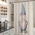 thumbnail image 4 of Shower Curtain for Bathroom Cute Easter Farm Gnome Waterproof Bath Curtains Shower Curtains with Hooks,Blue Dwarf with Egg on Retro Line Bathroom Curtain Privacy Drapes for Bathtubs Toilet 72x72in, 4 of 9
