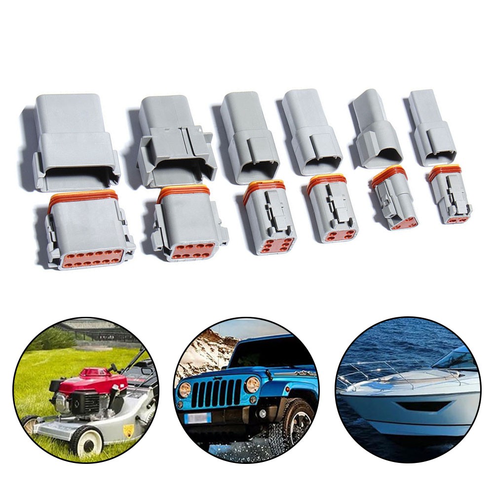 RANMEI Dt Connectors With Terminal Kit Wire Gauge 16-20 Connector Wedge Lock Stopper Round Terminal Electrical Equipment