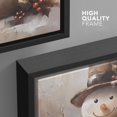 thumbnail image 5 of IDEA4WALL Framed Canvas Art Wall Decor Charming Snowman Smiling Snowman with Scarf and Top Hat Decorative Illustration Funny Retro Chic for Dorm Home Office - 24"x36" Black, 5 of 5