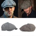 thumbnail image 3 of Wool New Boys Caps Men Herringbone Flat Caps by Cap Woolen Driving Hats Vintage Inspired Hat Winter, 3 of 4