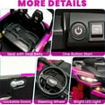 thumbnail image 6 of iYofe 24V Powered Ride on Toys with Remote Control, Kids Ride on Car UTV for Boys Girls Ages 3-5, Ride on Vehicles Electric Cars for Kids with Bluetooth, Music, LED Lights, 4 Wheels Suspension, Pink, 6 of 9