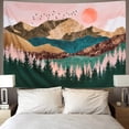 thumbnail image 3 of Mountain Tapestry Forest Tree Tapestry Sunset Tapestry Nature Landscape Tapestry Wall Hanging for Room, 3 of 7