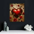 thumbnail image 5 of Shiartex  Romantic Valentines day Art Painting Canvas Print, Vintage Hearts Picture, Home Wall Decor Gifts 16x20 in/12x16 in, 5 of 5