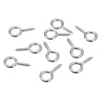 Uxcell 45Pack 304 Stainless Steel 20x10mm Small Eye Screws Mini Eye Pins, Silver