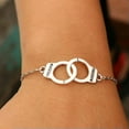 thumbnail image 4 of HOOUN Fashion Women Creative Jewelry Bracelet Retro Handcuffs Freedom Wrist Chain 0570-Silver, 4 of 9