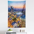 thumbnail image 1 of America Tapestry, Different Perspective of Florida Famous High Buildings Aerial Skyline Panorama, Fabric Wall Hanging Decor for Bedroom Living Room Dorm, 5 Sizes, Multicolor, by Ambesonne, 1 of 1