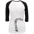 thumbnail image 2 of Halloween Snow Leopard Costume Juniors 3/4 Sleeve Raglan T Shirt, 2 of 2