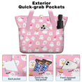 thumbnail image 2 of Tote Bag for Women - Cute Halloween Ghosts Pattern Shoulder Bag - Large Utility Work Duffle Bag with Zipper Handbag for Travel, Work, Sprots, 2 of 5