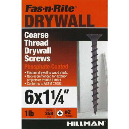 Coarse Thread Drywall Screws (#6 x 1-1/4 in.) - (Best Way To Fill Screw Holes In Drywall)