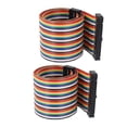 thumbnail image 1 of Unique Bargains 50cm 40 Pin 40 Way F/F Connector IDC Flat Rainbow Color Ribbon Cable 2pcs, 1 of 3