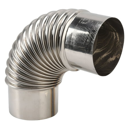 

2024 Stainless Steel Elbow Chimney Stove Pipe 90 Degrees Bending Chimney Flue Adapter Tube