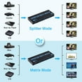 thumbnail image 5 of HDMI Matrix 4X4, 4K HDMI Switcher Splitter 4 in 4 Out with EDID Extractor IR Remote Control 4K@60Hz, 5 of 5