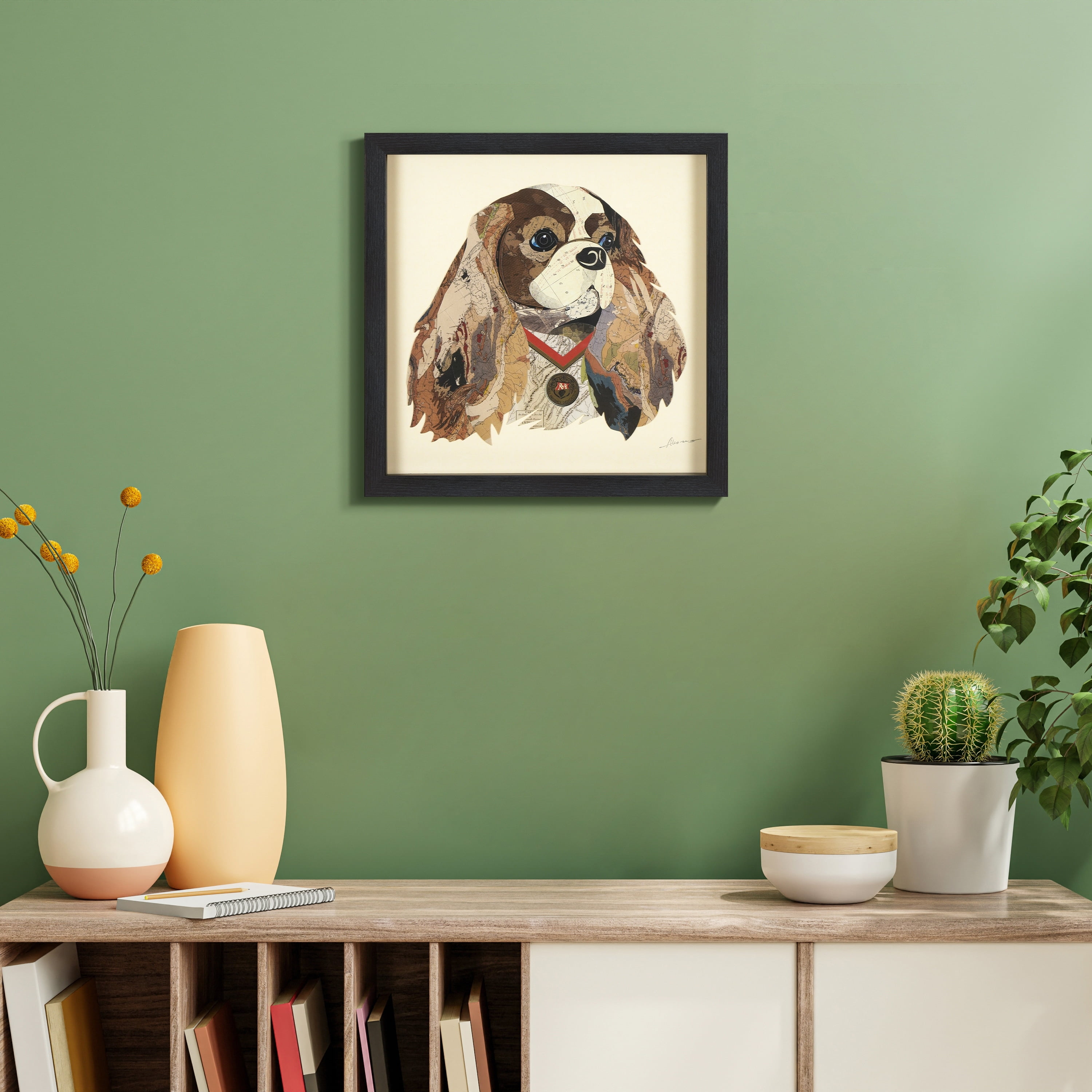 Empire Art Dog Animals & Insects Framed Mixed Media Art, by Alex Zeng