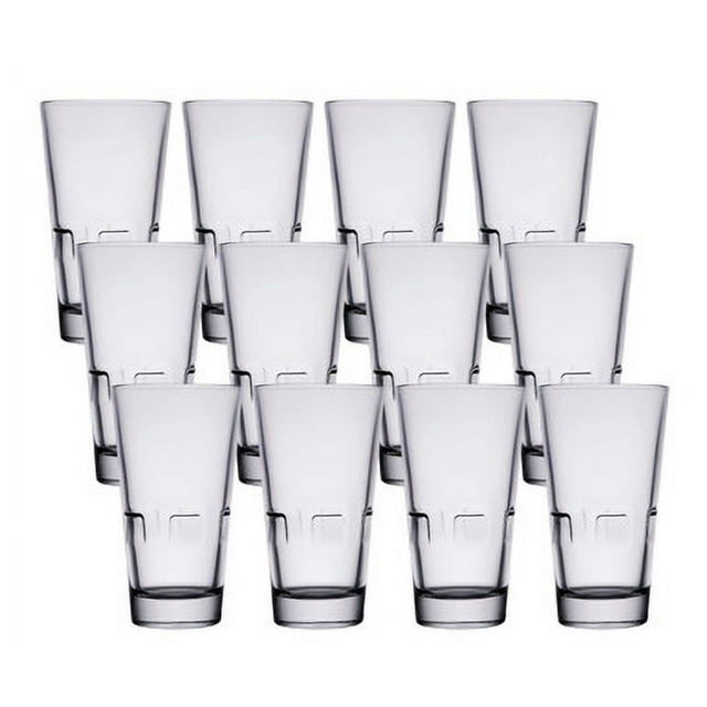 Libbey Optiva 12 oz. Stackable Beverage Glasses - Set of 12 | DuraTuff