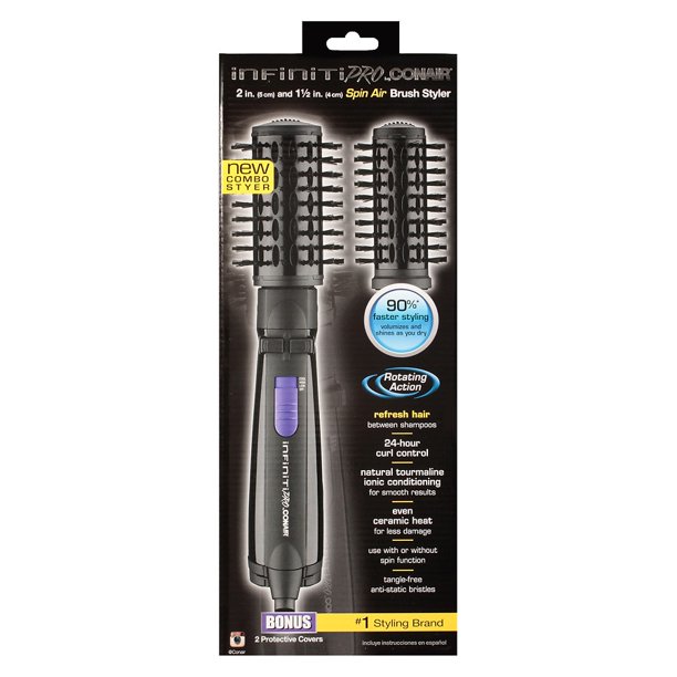 Conair Infiniti Pro Spin Dual Head Brush BC181 Black