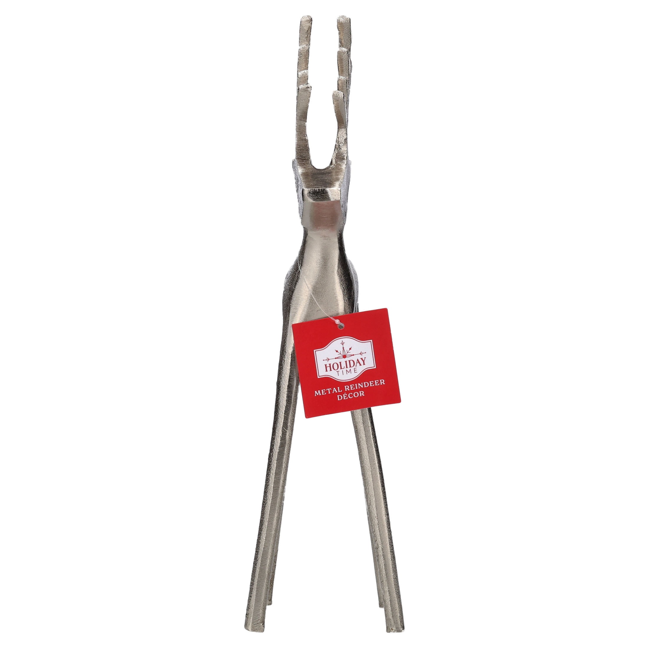 Metal Standing Deer Christmas Decoration, Pewter, 12.5", by Holiday Time