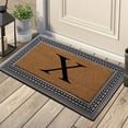 thumbnail image 2 of A1HC First Impression Rubber and Coir, Brown/Beige 24" X 39" Heavy Duty Outdoor Monogrammed Doormat, 2 of 9