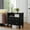 Black, variant on Fluted Pilasters Design / Bedroom Side Table / Easy Assembly
