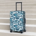 thumbnail image 6 of Hirioo Ocean Waves for Elasticity Suitcase Cover (No luggage Included) Durable Luggage Protector Fits 18-32 Inch Luggage-X-Large, 6 of 7
