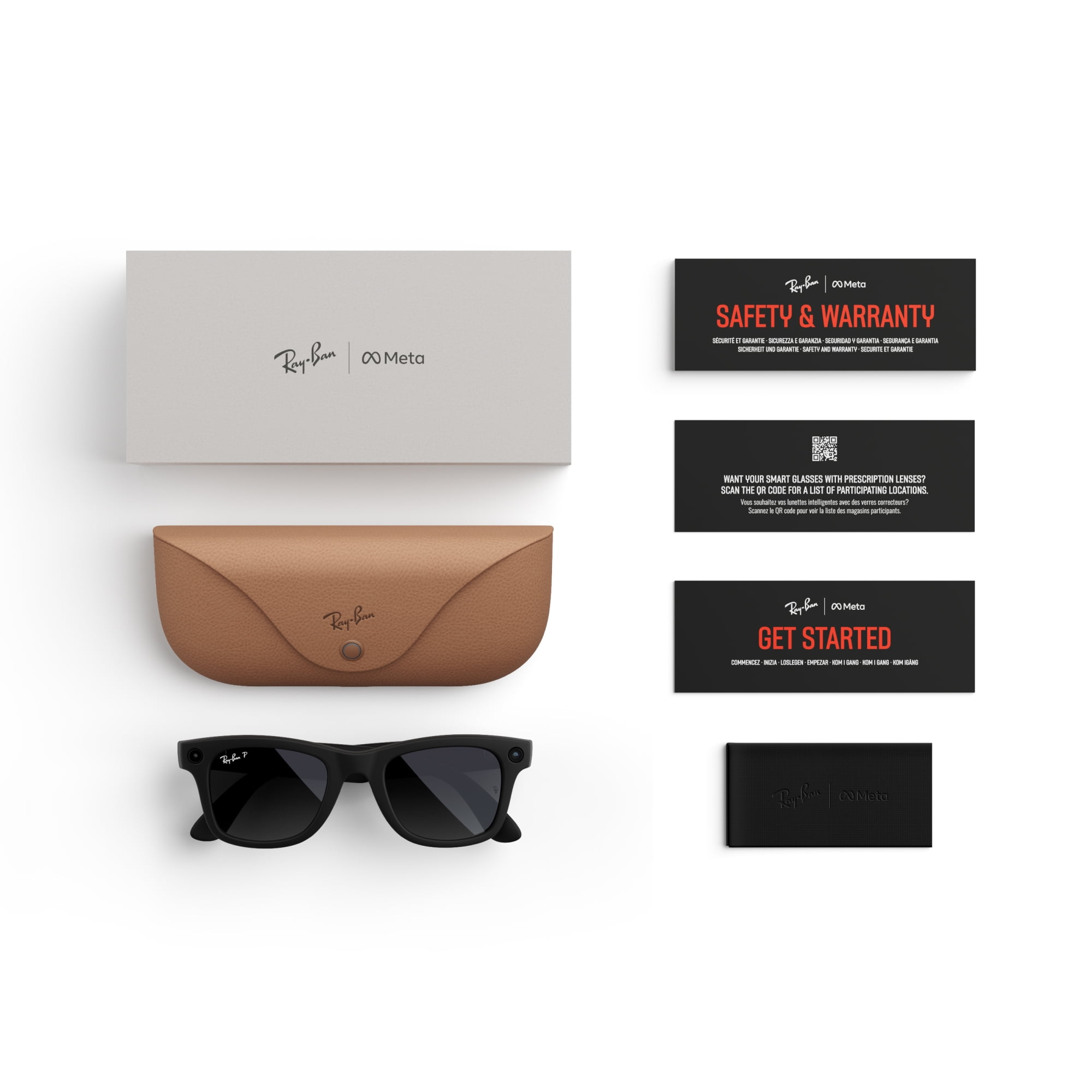 Ray-Ban | Meta Wayfarer (Gen 1) Large – Matte Black, Graphite Polar Gradient