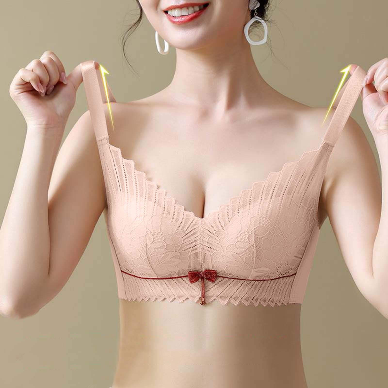 TAIAOJING Women's Lace Bra Lace Latex Gathers And Closes The Auxiliary Milk  And The Adjustable Underwear Is Comfortable And Sagging New Model Bra  Brassiere 