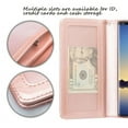 thumbnail image 4 of For Samsung Galaxy Note 9 Case, Cute Flip Folio [Kickstand] Glitter Leather Wallet Coverwith ID & Card Slots & Pocket Phone Case for Girls Women - Rose Gold, 4 of 6