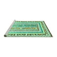 thumbnail image 2 of Ahgly Company Machine Washable Indoor Rectangle Oriental Turquoise Blue Traditional Area Rugs, 2' x 3', 2 of 4