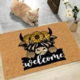 Xinwennn Wearing flowers and raising signs to cowherd printed floor mats on cute heads